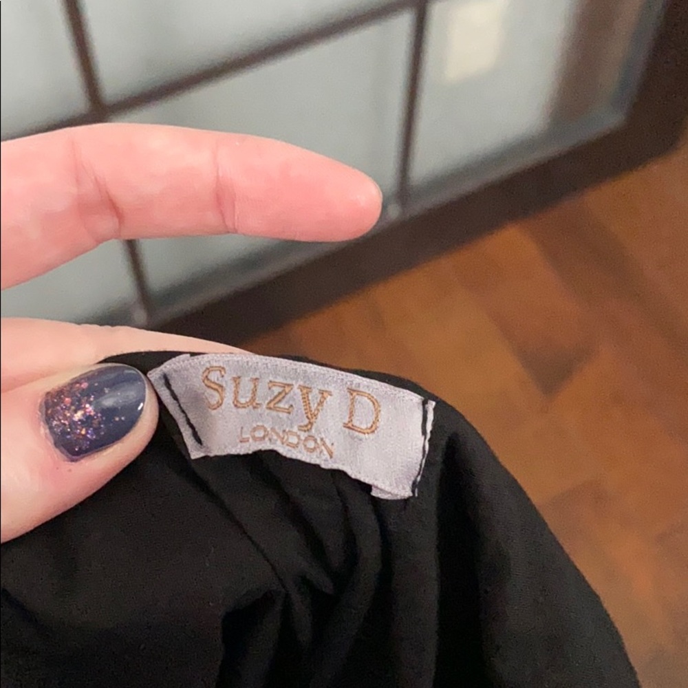 Suzy D London Designer Black Dress Sz XL - Picture 4 of 5